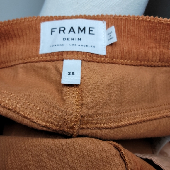 Frame Denim Le High Straight Amber Corduroy Pants Size 28 - Picture 7 of 9